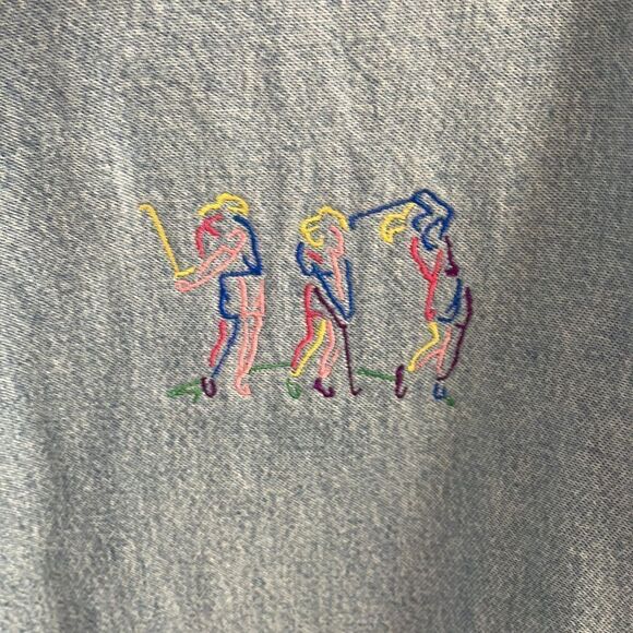 Three River Lady GolfLong Sleeve Button Up  Jean Shirt Jacket , Size L - Picture 4 of 6
